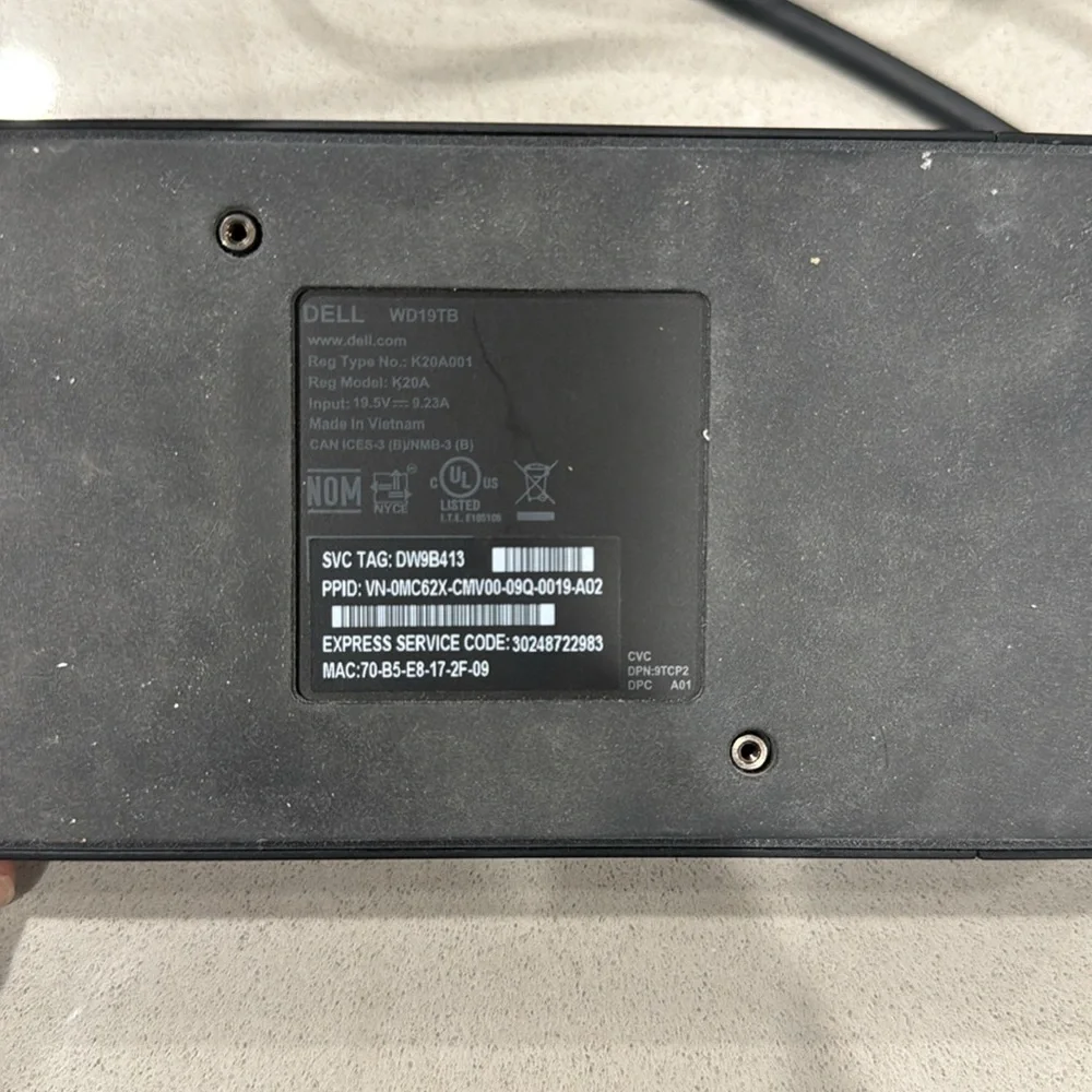 Dell docking station with charger.
